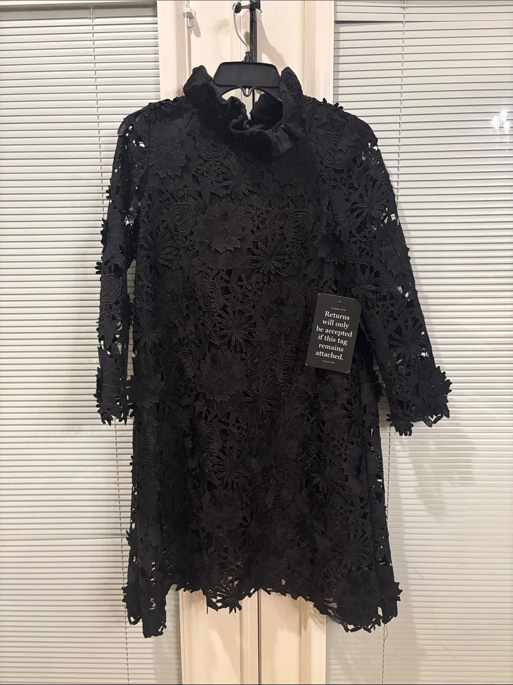 Tuckernuck Black Floral Lace Dress